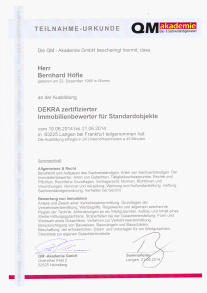QM-Akademie Zertifikat Bernhard Höfle