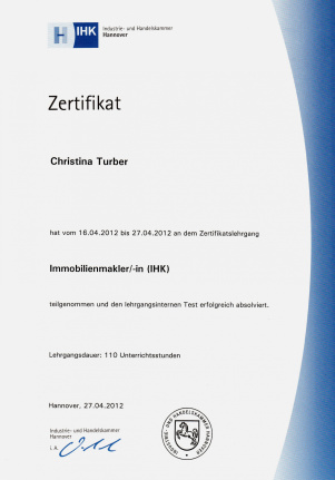 IHK Zertifikat Christina Eck