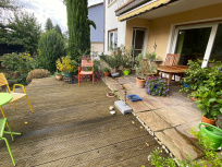 teilüberdachte Südterrasse