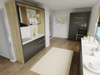 Küche Altbau - virtuell möbliert