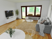 Wohnbereich - virtuell möbliert