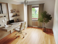 Schlafen/ Arbeiten - virtuell möbliert