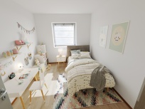 Kinderzimmer - virtuell möbliert